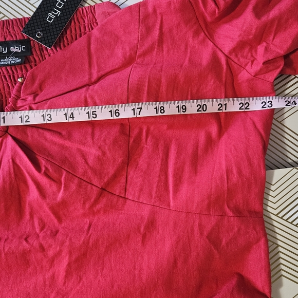 NWT City Chic Sweet Paradise puffed sleeve mini dress plus size 20W - Picture 8 of 10